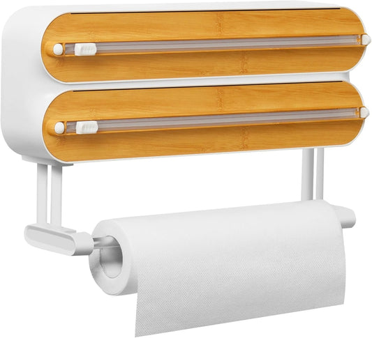 Dispensador Magnético 3 en 1 para Film, Aluminio y Papel Absorbente