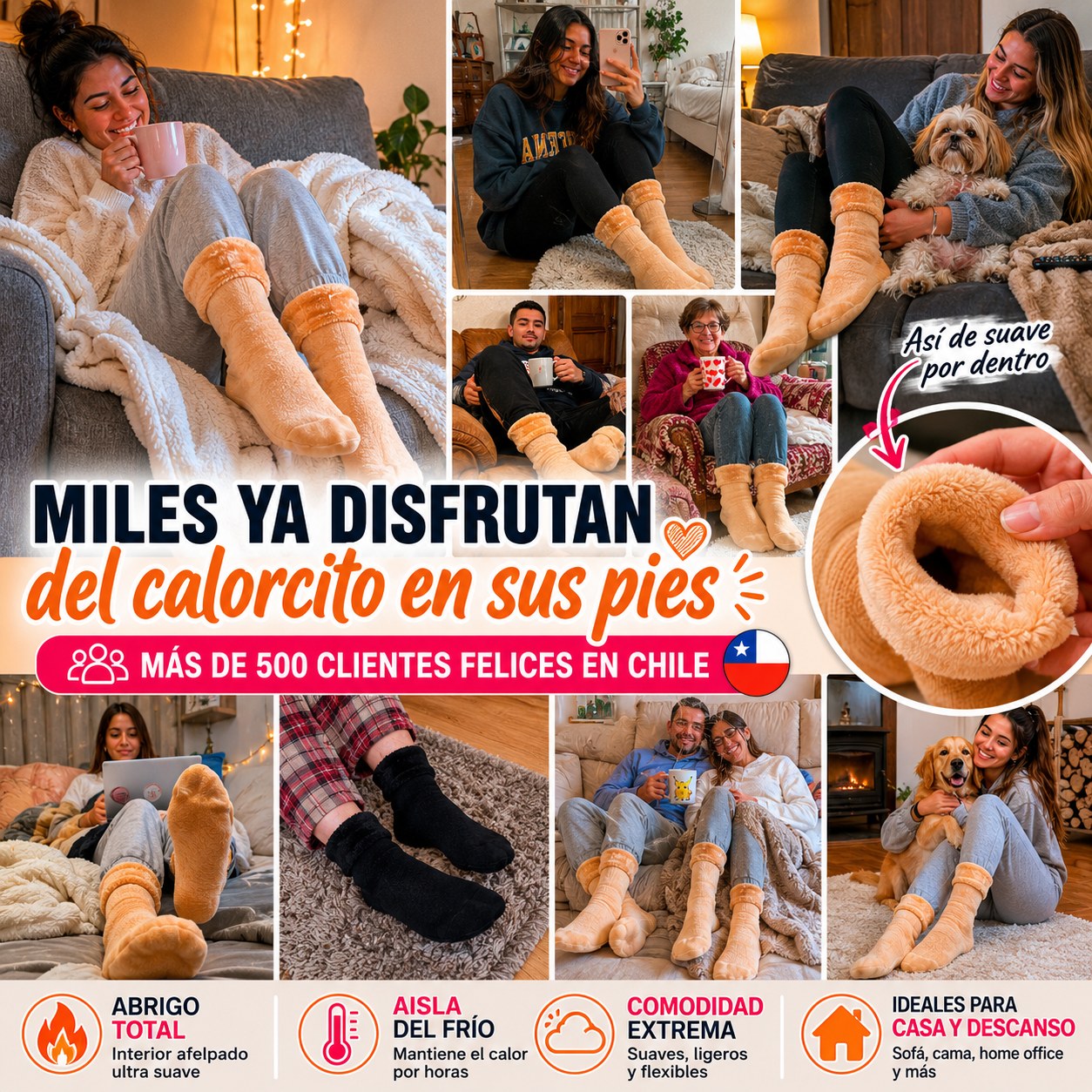 Warmy Socks: El calorcito que tus pies necesitaban (Pack x6 + Envío Gratis)