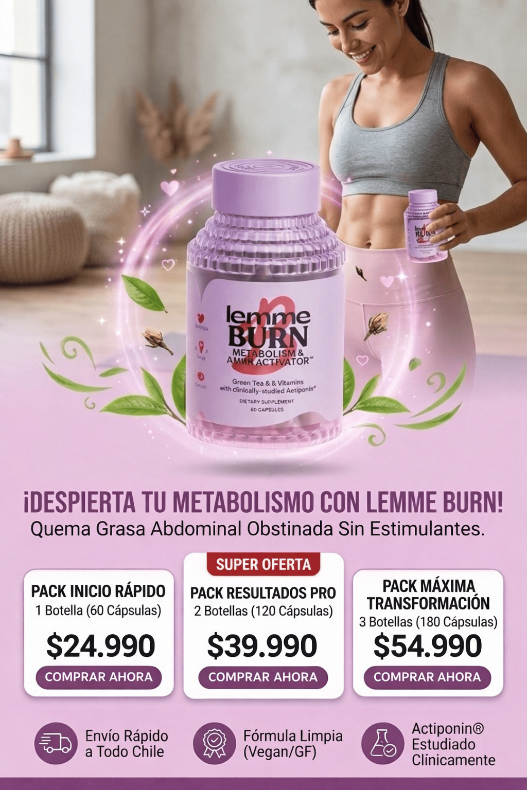 Lemme Burn: ayuda a reducir la grasa abdominal y controlar la ansiedad de forma natural - ENVÍO GRATIS.