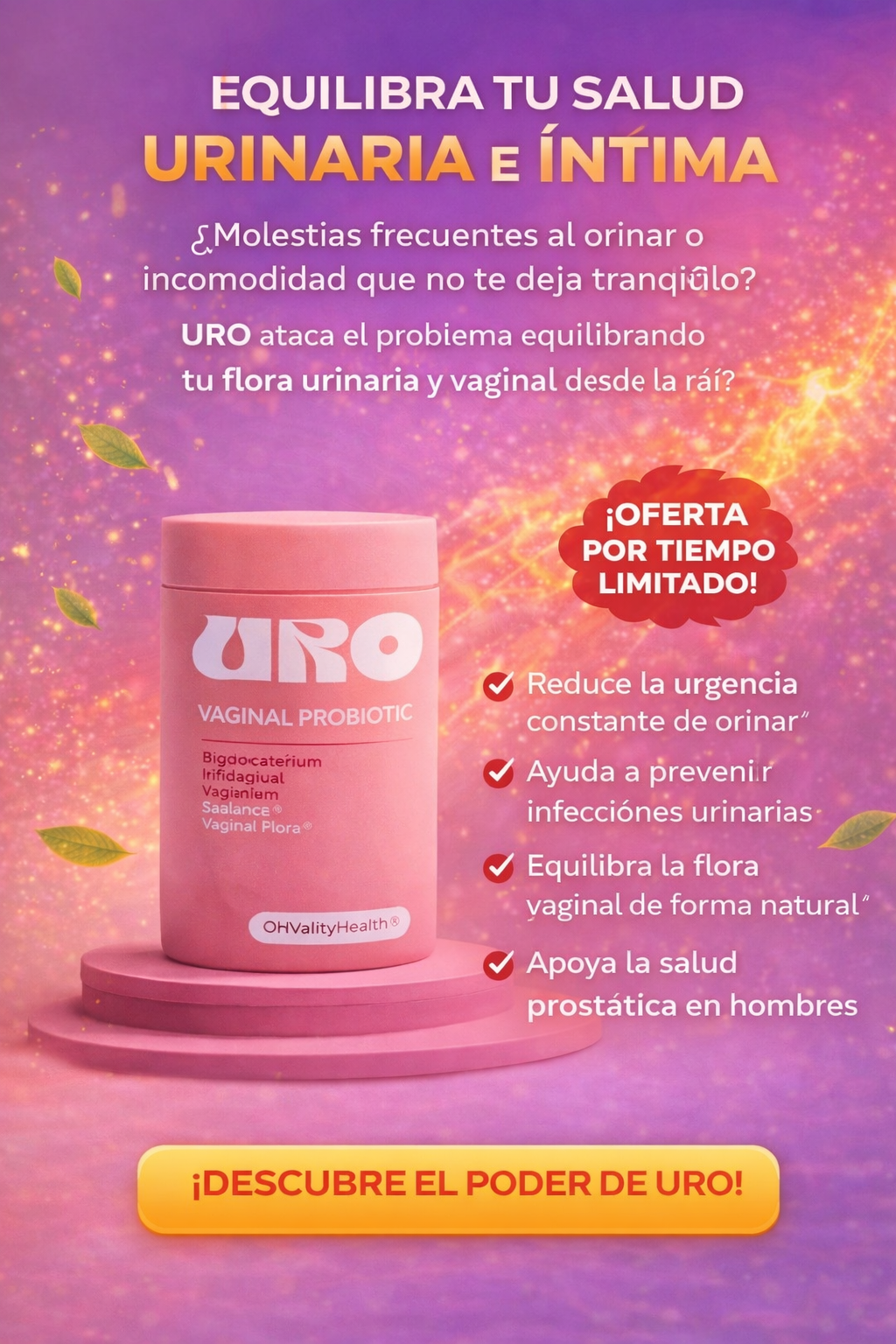 URO Vaginal Probiotico - Alivio Urinario en Días