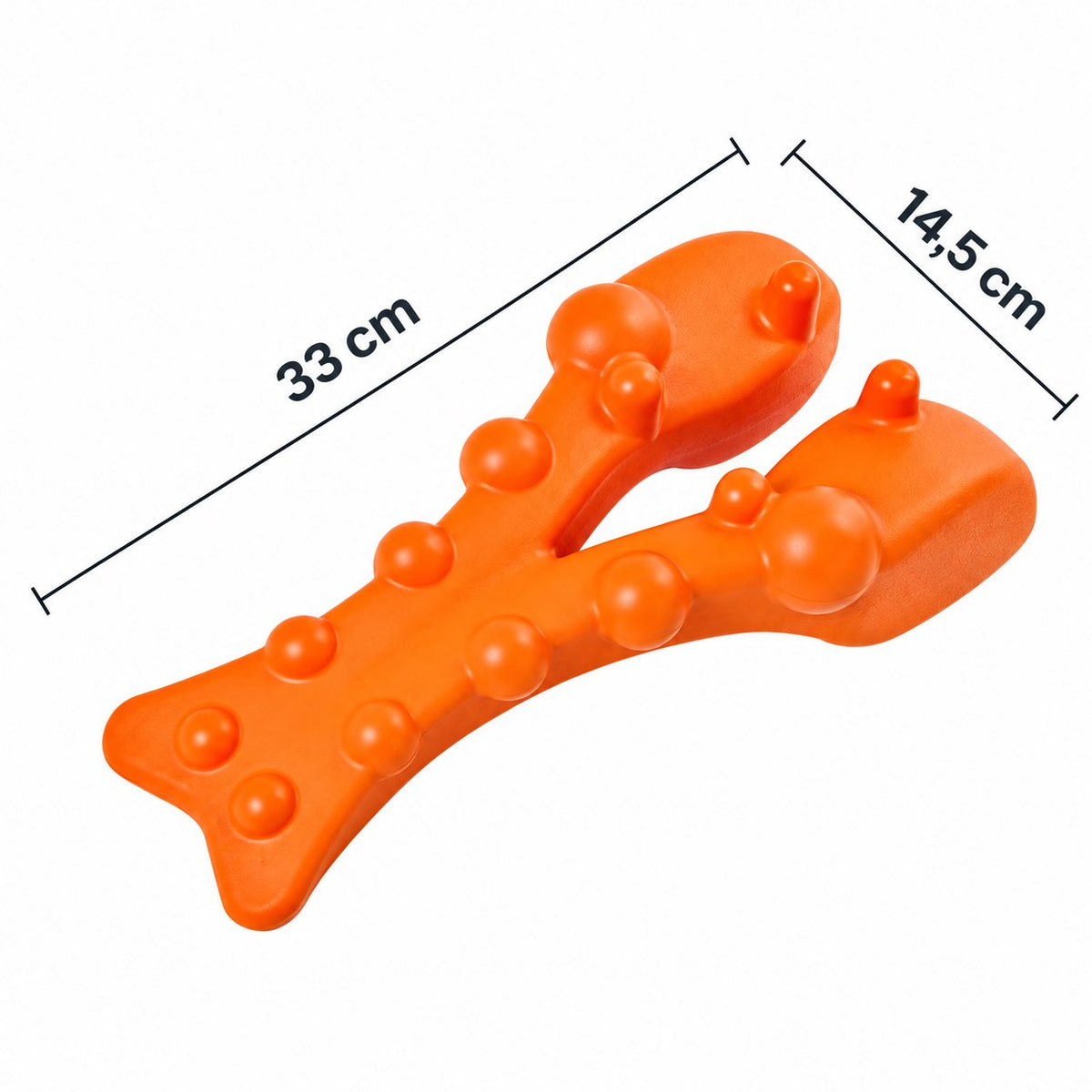Medidas de la almohada cervical: 33 cm de largo y 14,5 cm de ancho